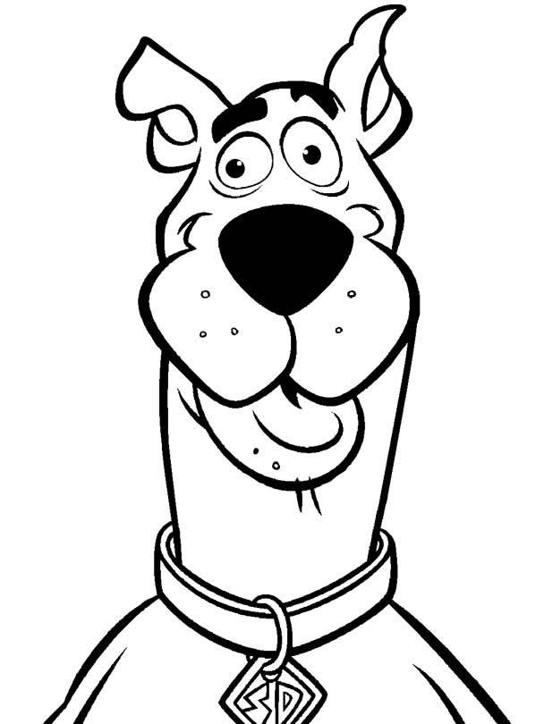 Retrato de Scooby Doo para colorir
