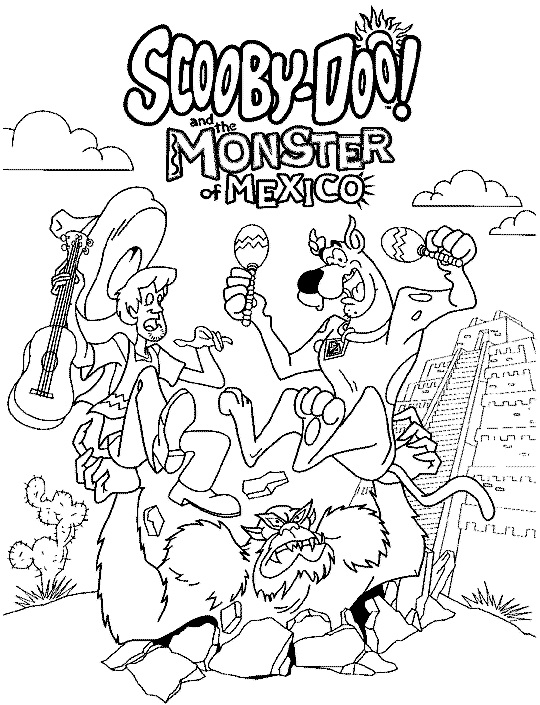 Scooby Doo e o Monstro do México para colorir