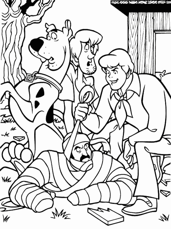 Scooby Doo e seus Amigos Pegam Ladrões para colorir
