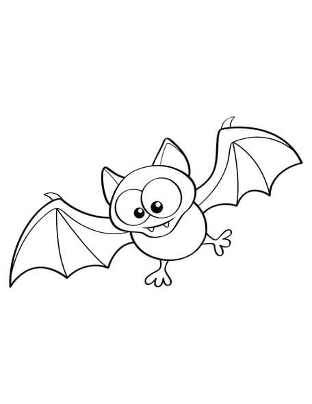 Simpatico Pipistrello Volante para colorir