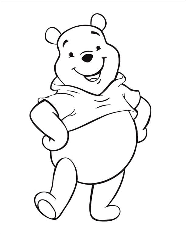 Desenhos de Ursinho Pooh Básico para colorir