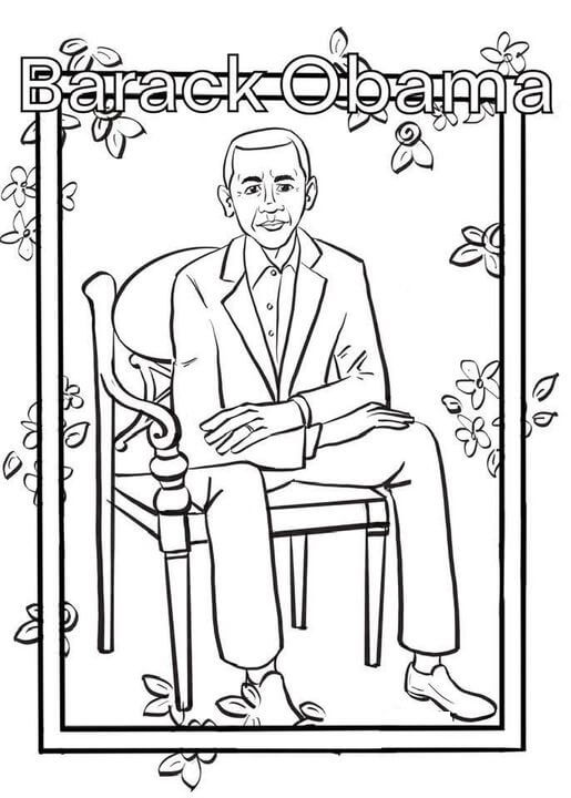 Desenhos de Barack Obama no Dia da Consciência Negra para colorir