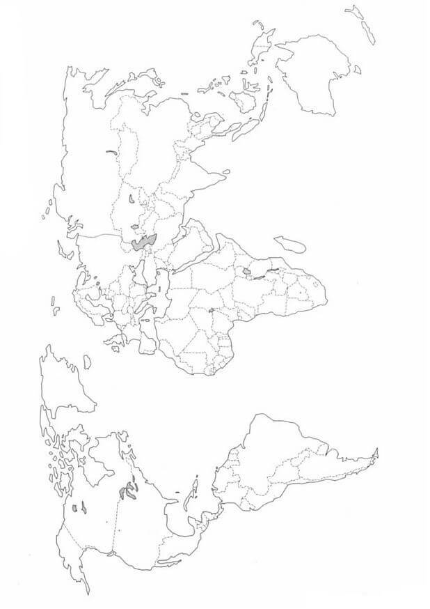 Desenhos de Belo Mapa de Portugal para colorir