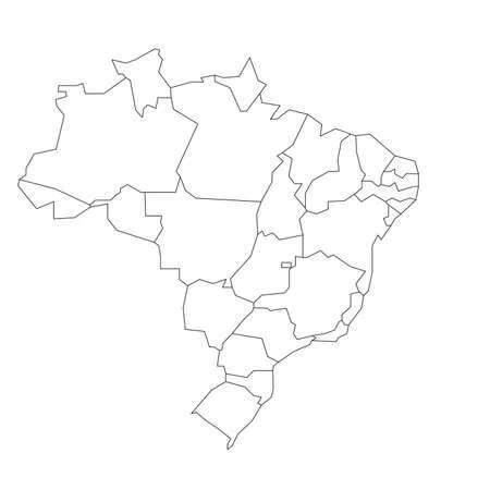 Belo mapa do Brasil para colorir