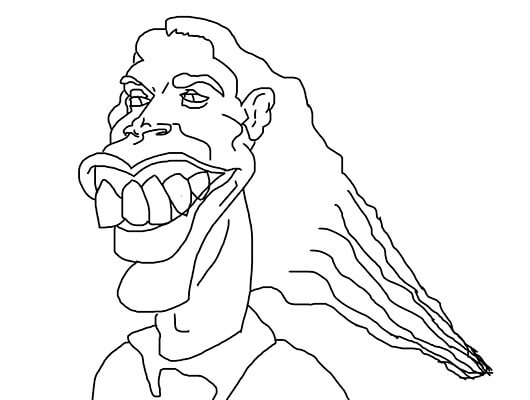 Desenhos de Cara engraçada do Ronaldinho para colorir