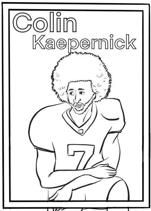 Desenhos de Colin Kaepernick no Dia da Consciência Negra para colorir
