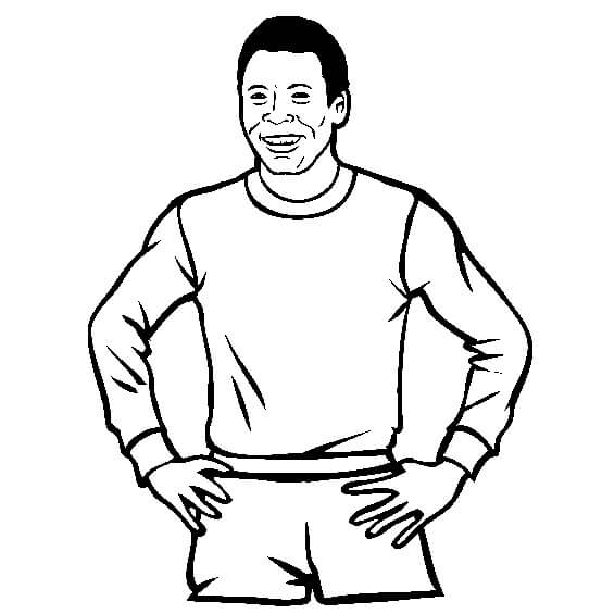 Divertido Pelé para colorir