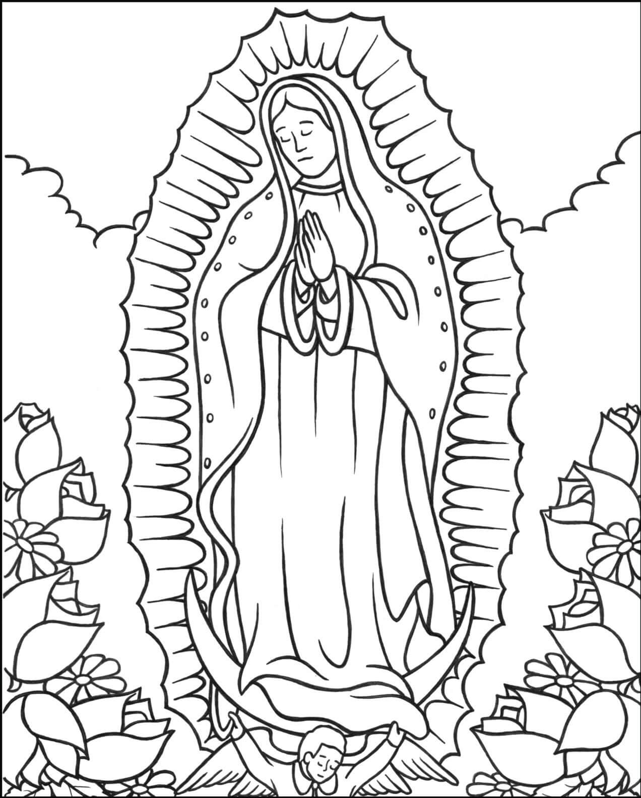 Desenhos de Gratuito Nossa Senhora da Conceição Aparecida para colorir