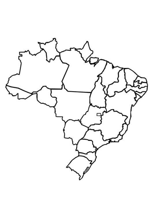 Impressionante Mapa do Brasil para colorir