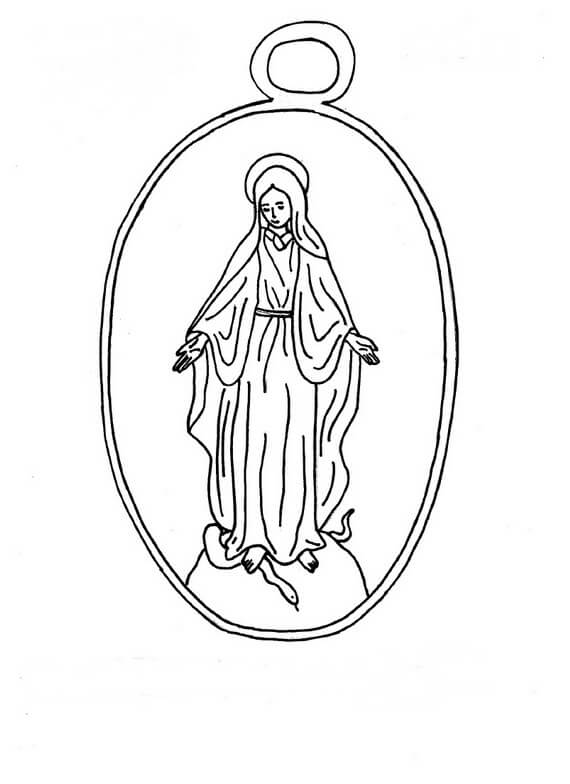 Desenhos de Impressionante Nossa Senhora da Conceição Aparecida para colorir