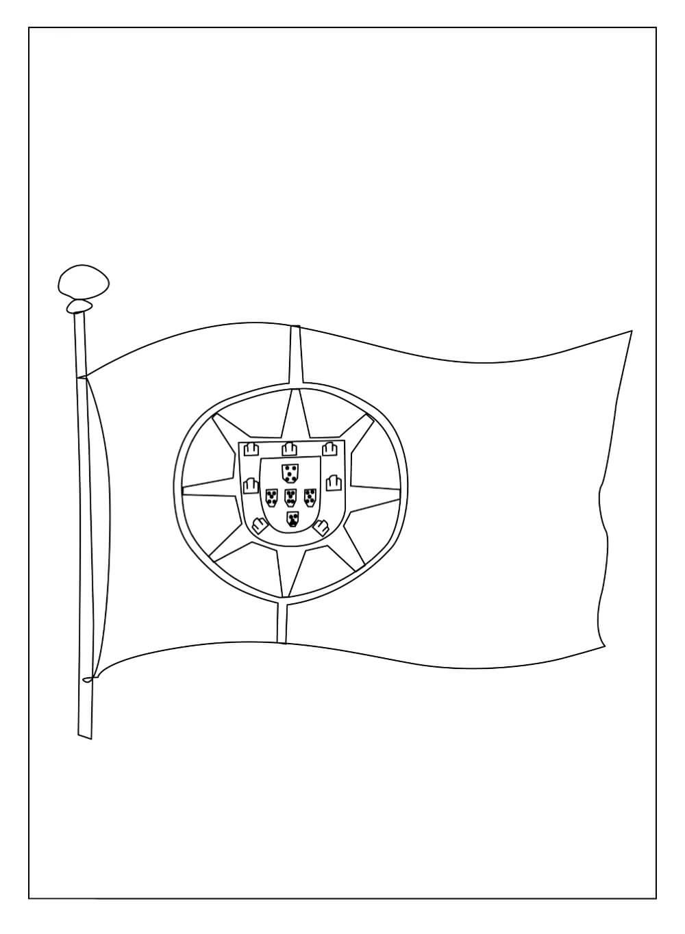 Desenhos de Incrível Bandeira de Portugal para colorir