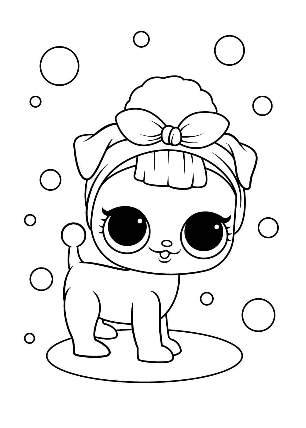 Desenhos de LOL Animal de Estimação com Neve para colorir