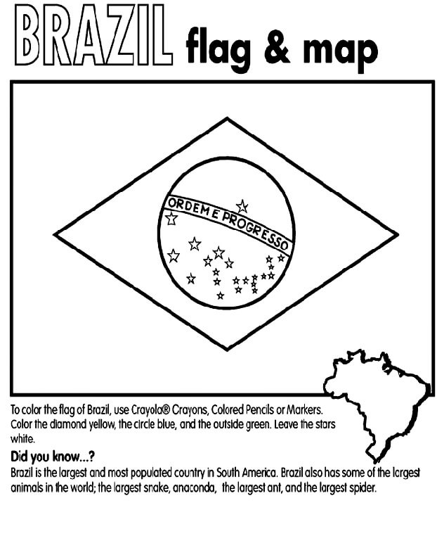 Mapa e mapa do Brasil para colorir