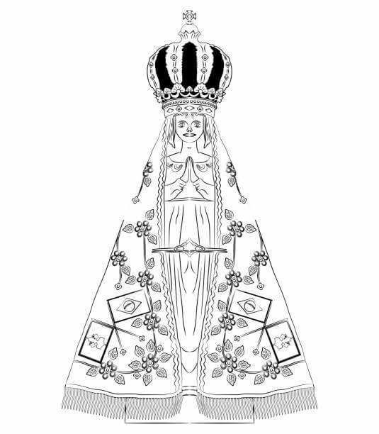 Desenhos de Maravilhosa Nossa Senhora da Conceição Aparecida para colorir
