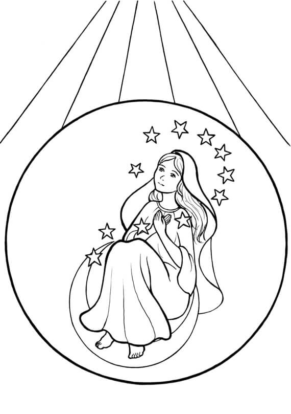Desenhos de Nossa Senhora da Conceição Aparecida Imagens Grátis para colorir