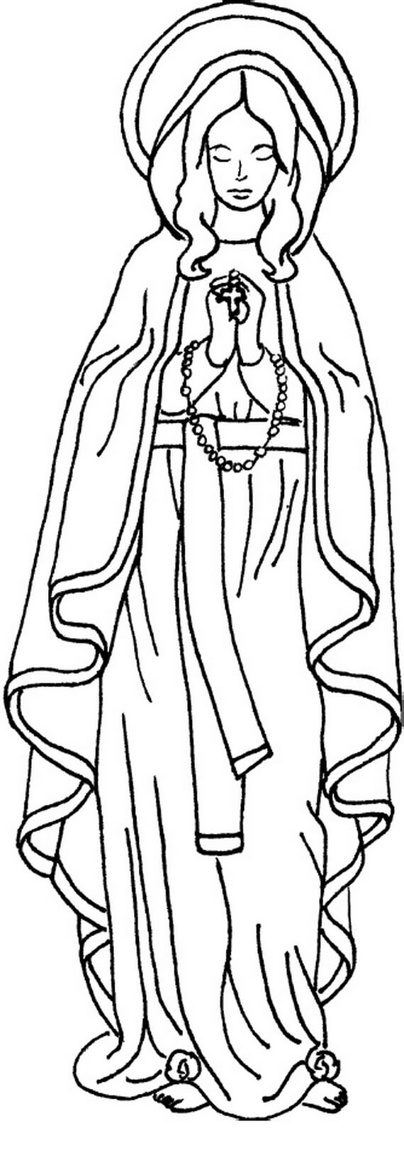 Desenhos de Perfeita Nossa Senhora da Conceição Aparecida para colorir
