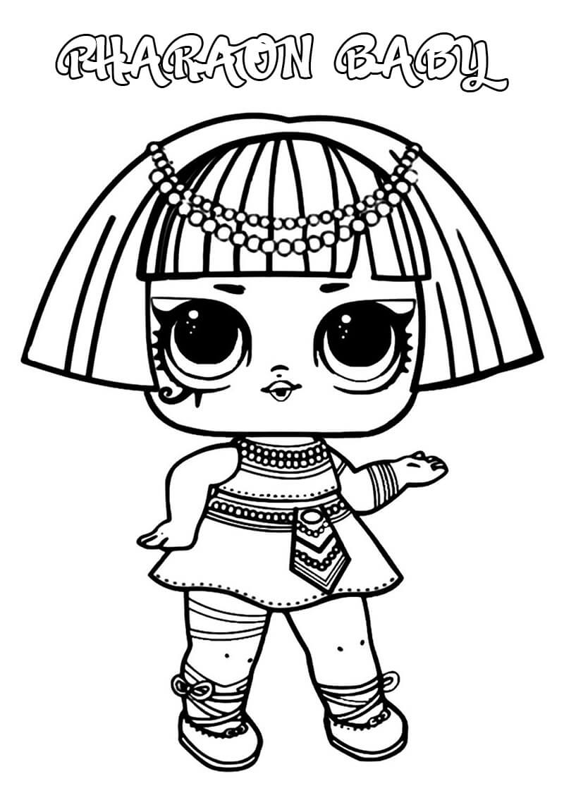 Desenhos de Pharaon Baby em LOL Surpresa para colorir