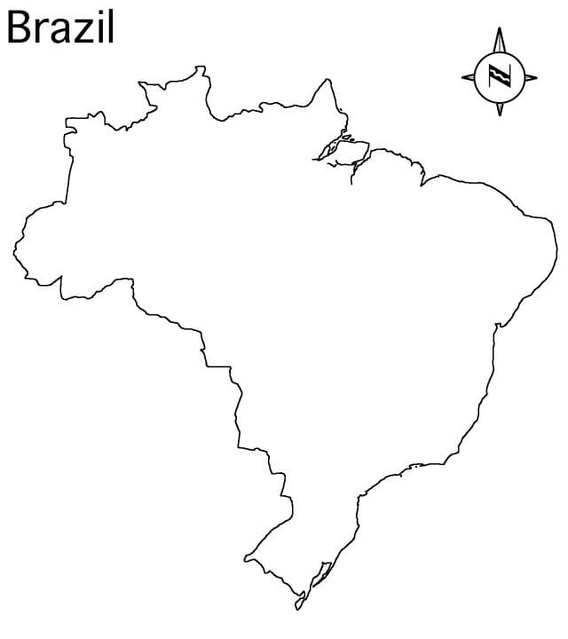 Resumo do mapa do Brasil para colorir