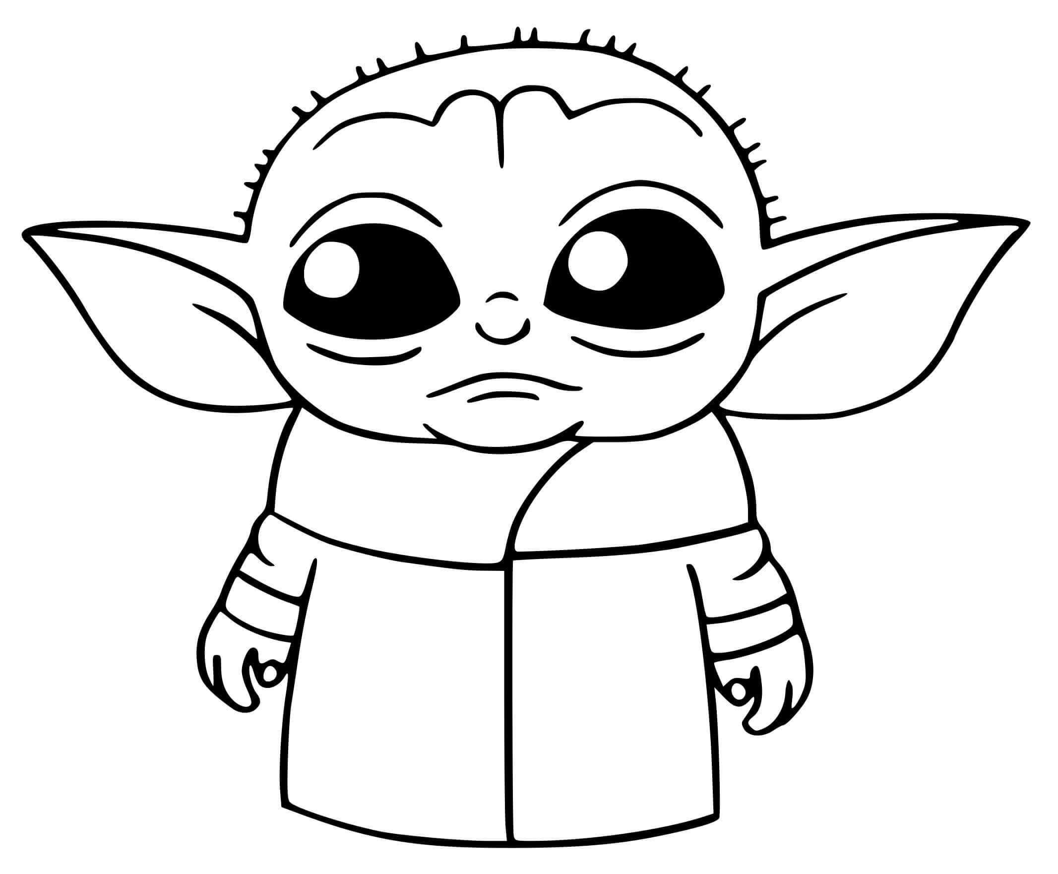 Desenhos de Agradável Bebê Yoda para colorir