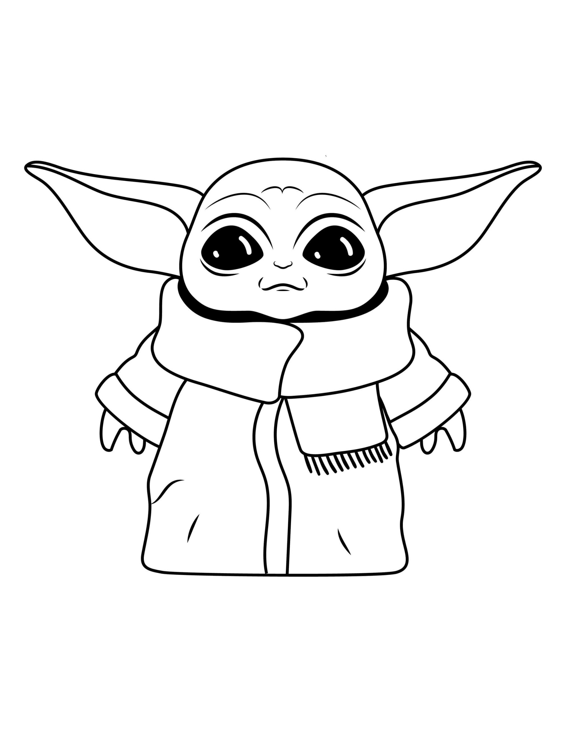 Desenhos de Bom bebê Yoda para colorir