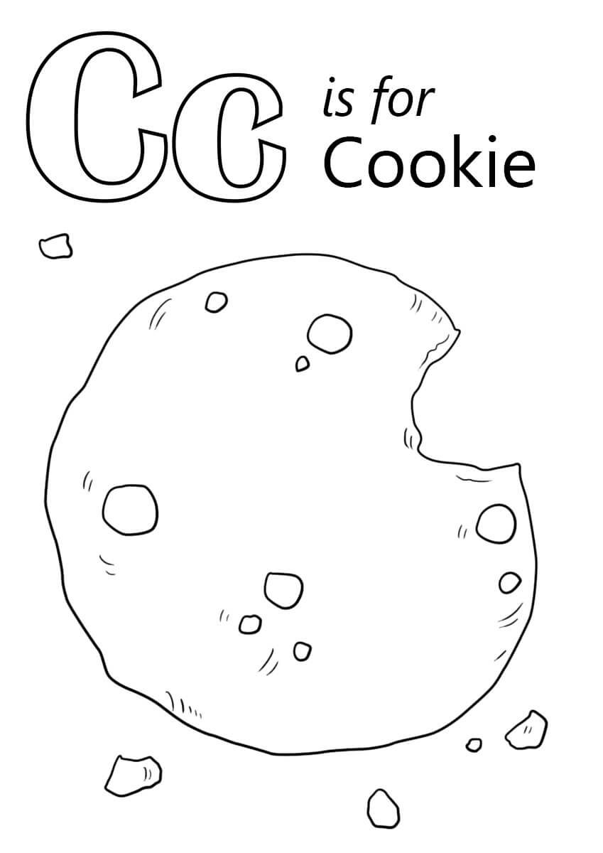 C é para Cookies para colorir