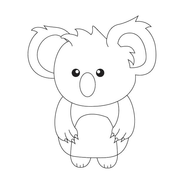 Desenhos de Koala para Colorir