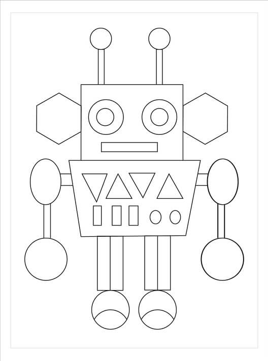 Desenhos de Forma de Robô para colorir