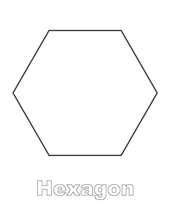 Forma Hexagonal para colorir