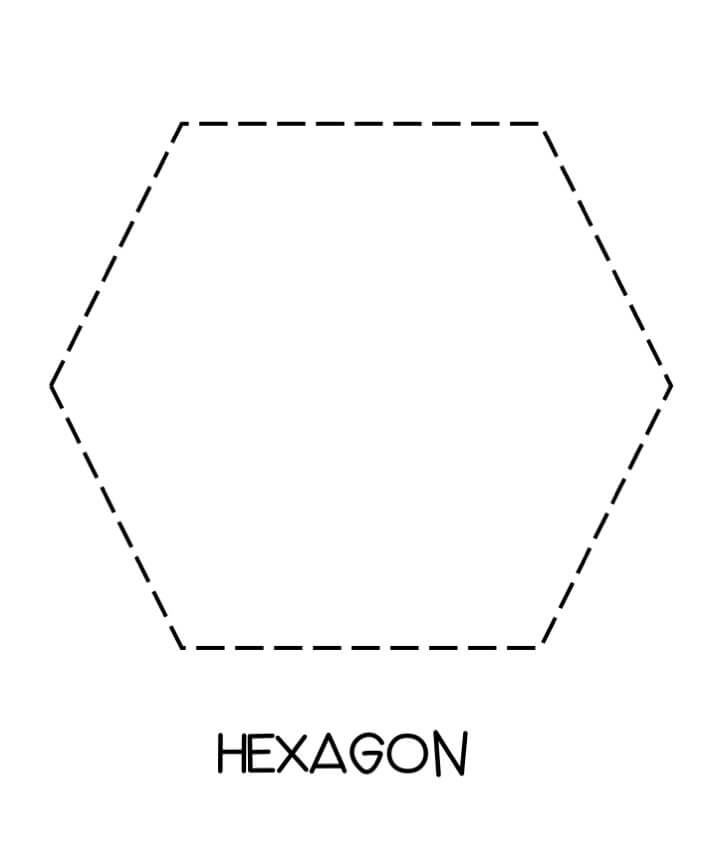 Forma Hexágono para colorir