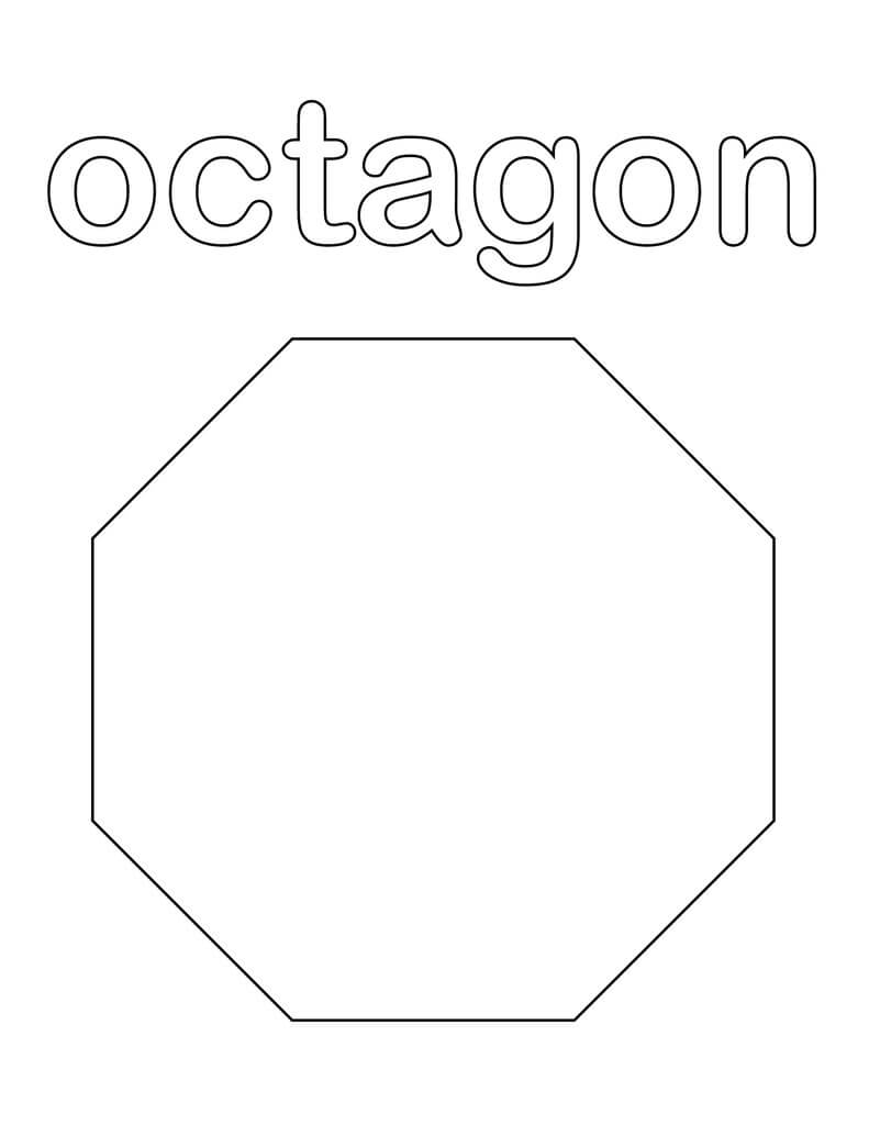 Forma Octogonal para colorir