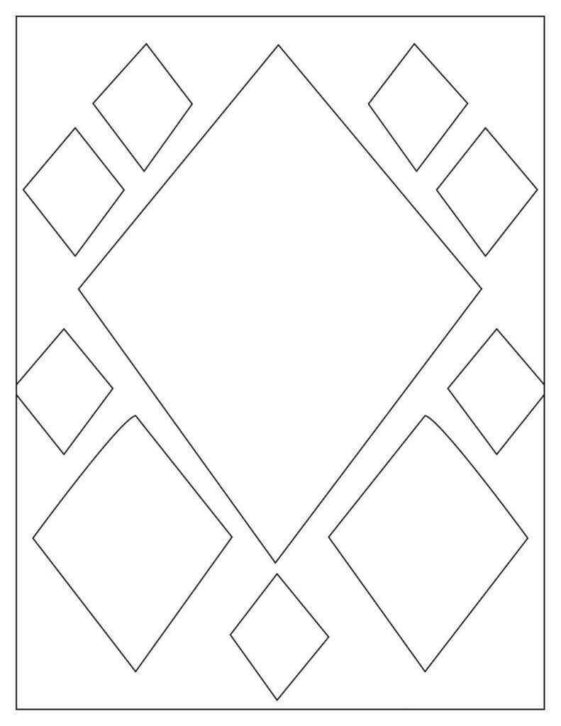 Desenhos de Formas de Losango para colorir