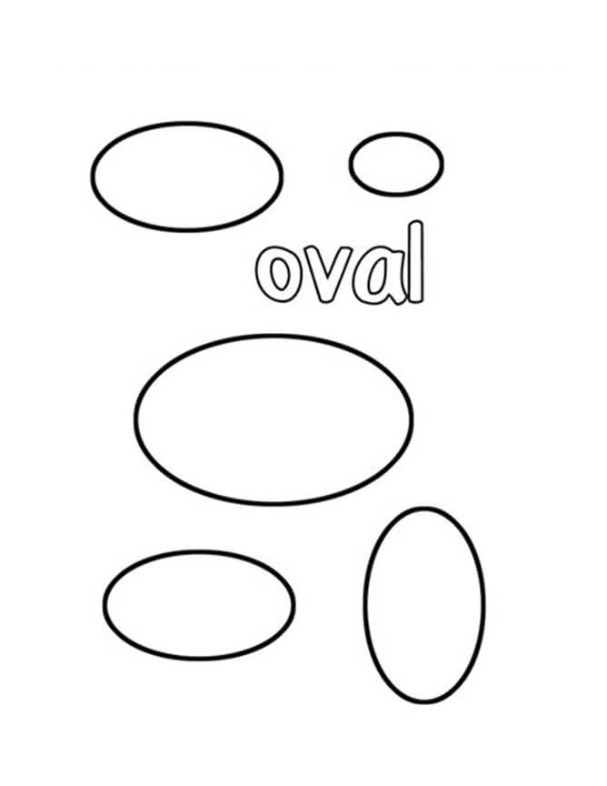 Formato Oval para colorir