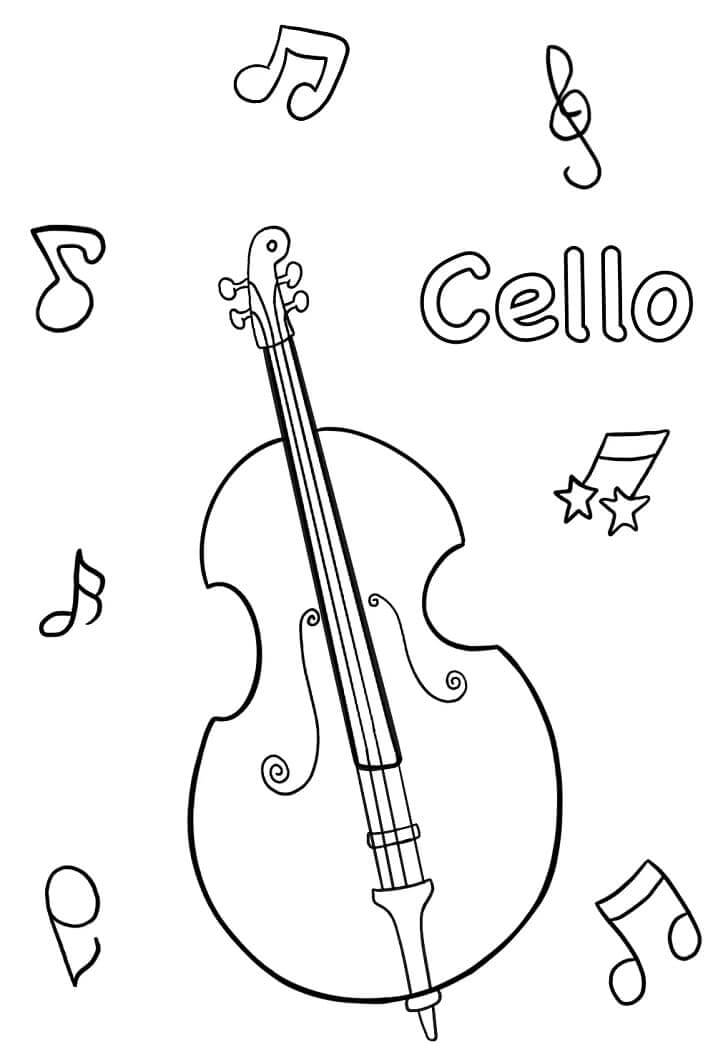 Desenhos de Imagens Grátis de Violino para colorir