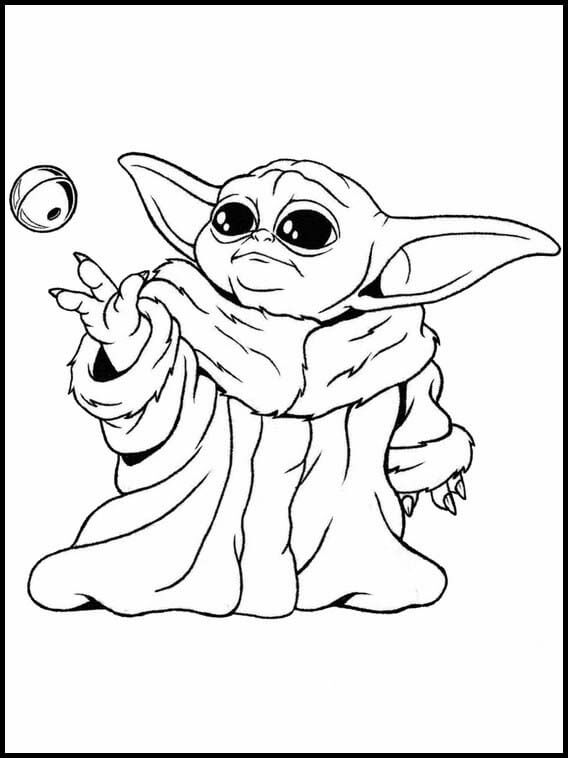 Desenhos de Lindo bebê Yoda para colorir