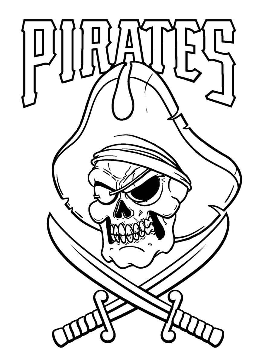 Logo Pirata para colorir