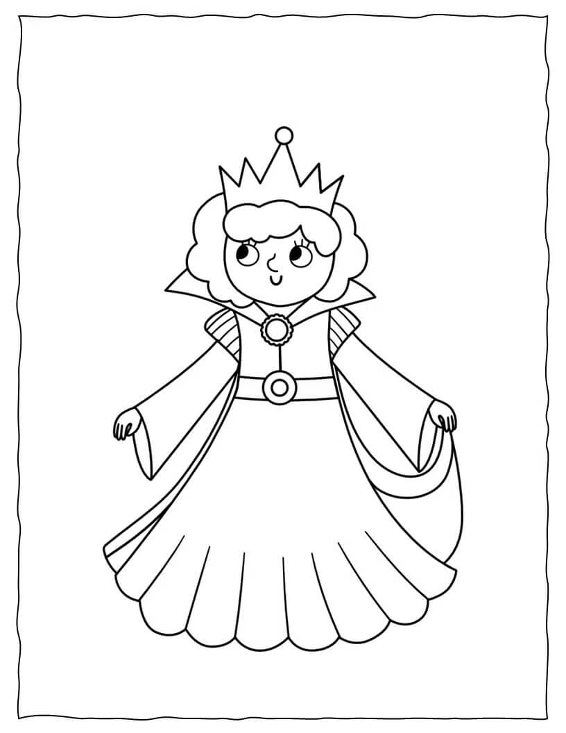 Rainha dos Desenhos Animados para colorir