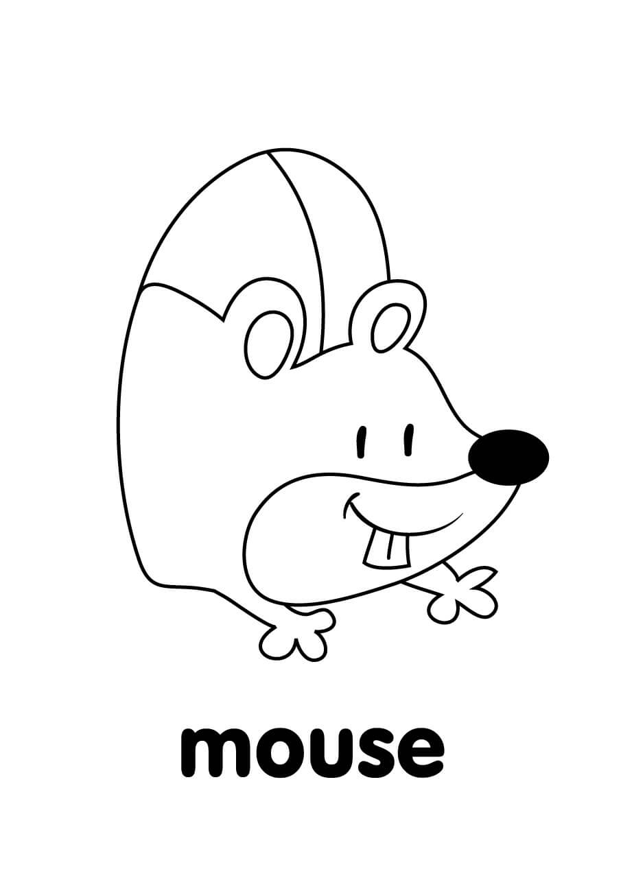 Desenhos de Rato Engraçado para colorir