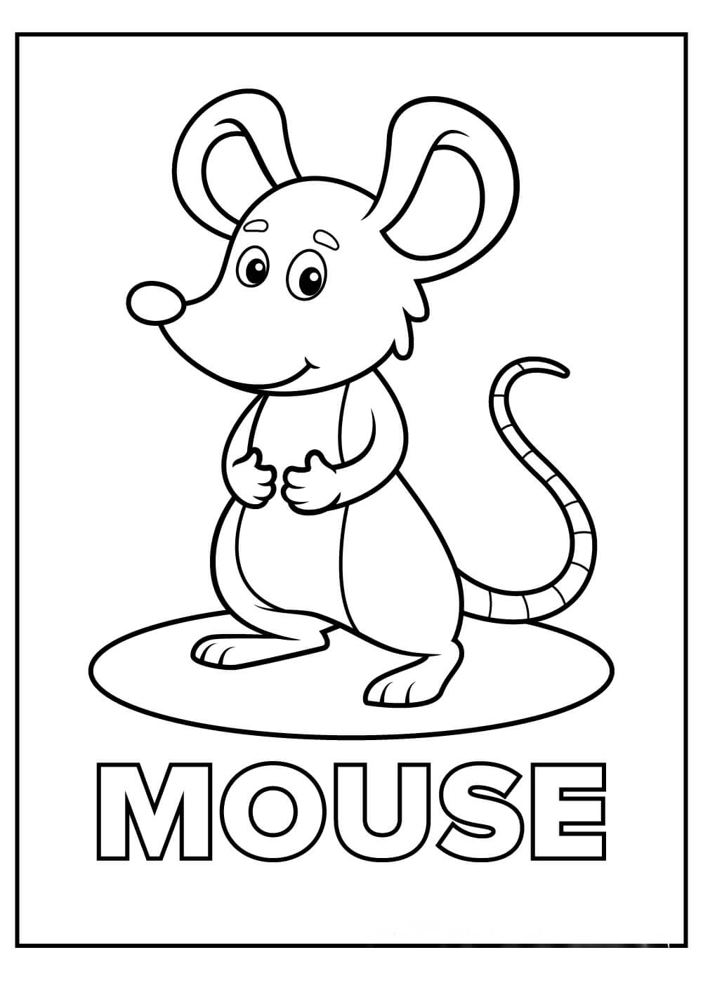 Desenhos de Rato Sorrindo para colorir