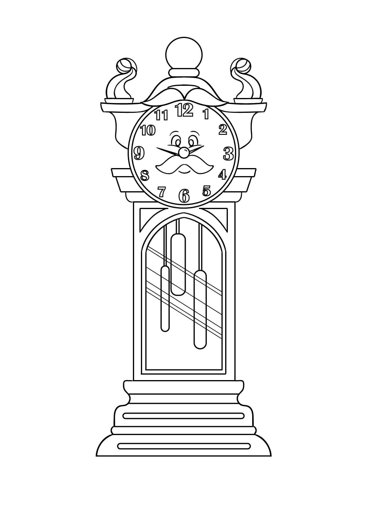Desenhos de Relógio Antigo para colorir