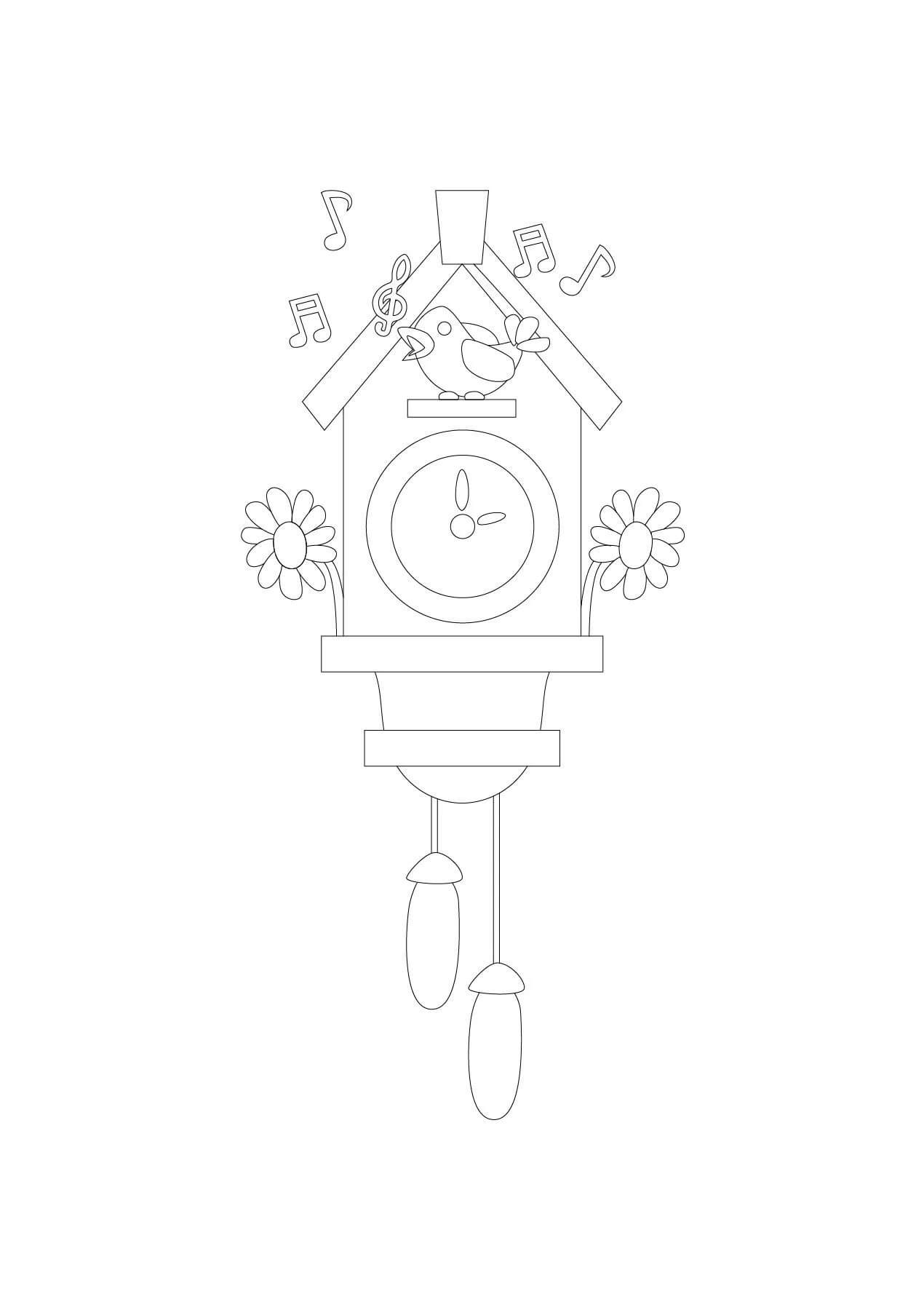 Desenhos de Relógio de Cuckoo para colorir