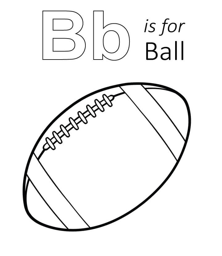 Desenhos de B é para Bola para colorir