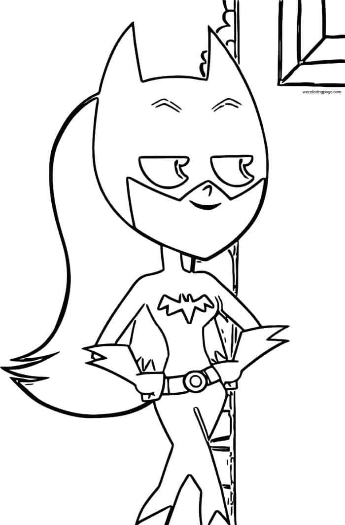 Desenhos de Batgirl Sorridente para colorir