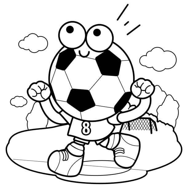 Desenhos de Bola de Futebol de Desenho Animado para colorir