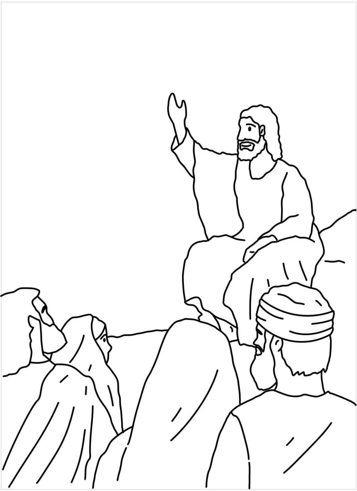 Desenhos de Ensinamentos de Jesus para colorir