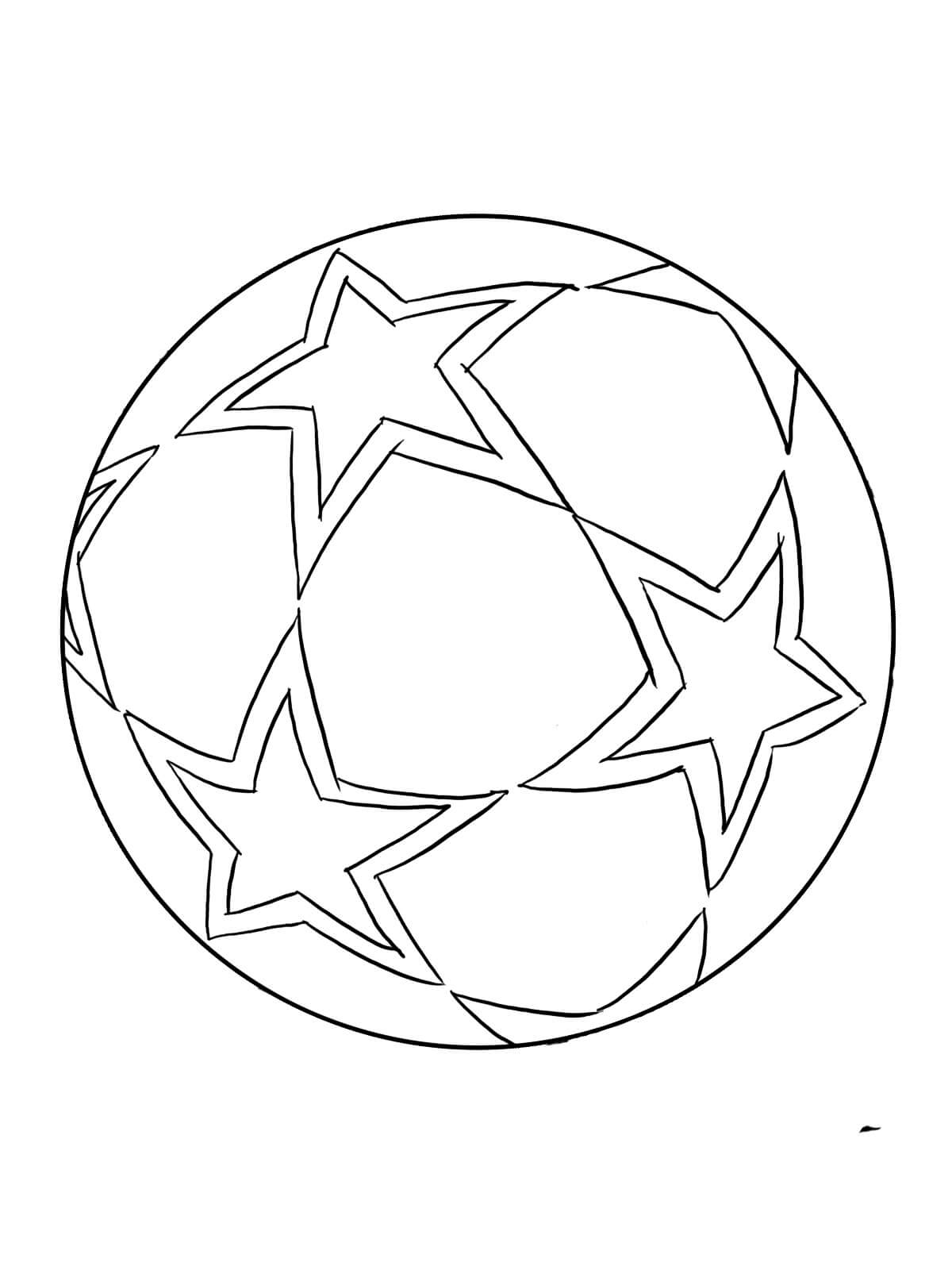 Desenhos de Estrela na Bola para colorir