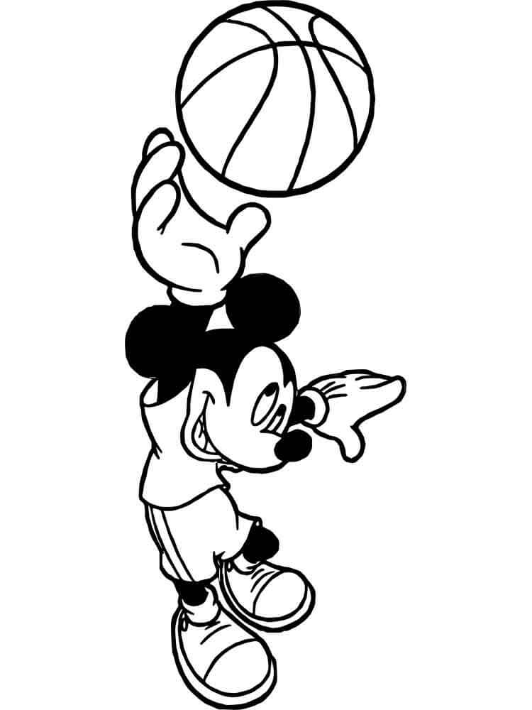Desenhos de Mickey Mouse Brincando com Bola para colorir