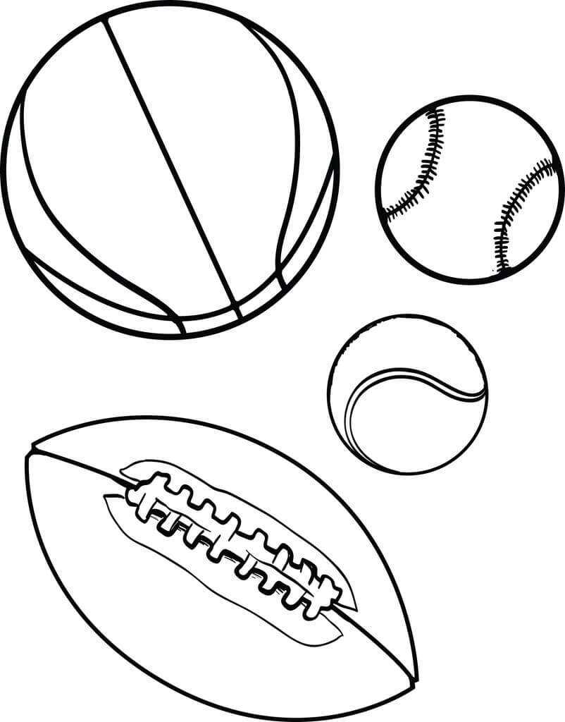 Desenhos de Quatro Bolas para colorir