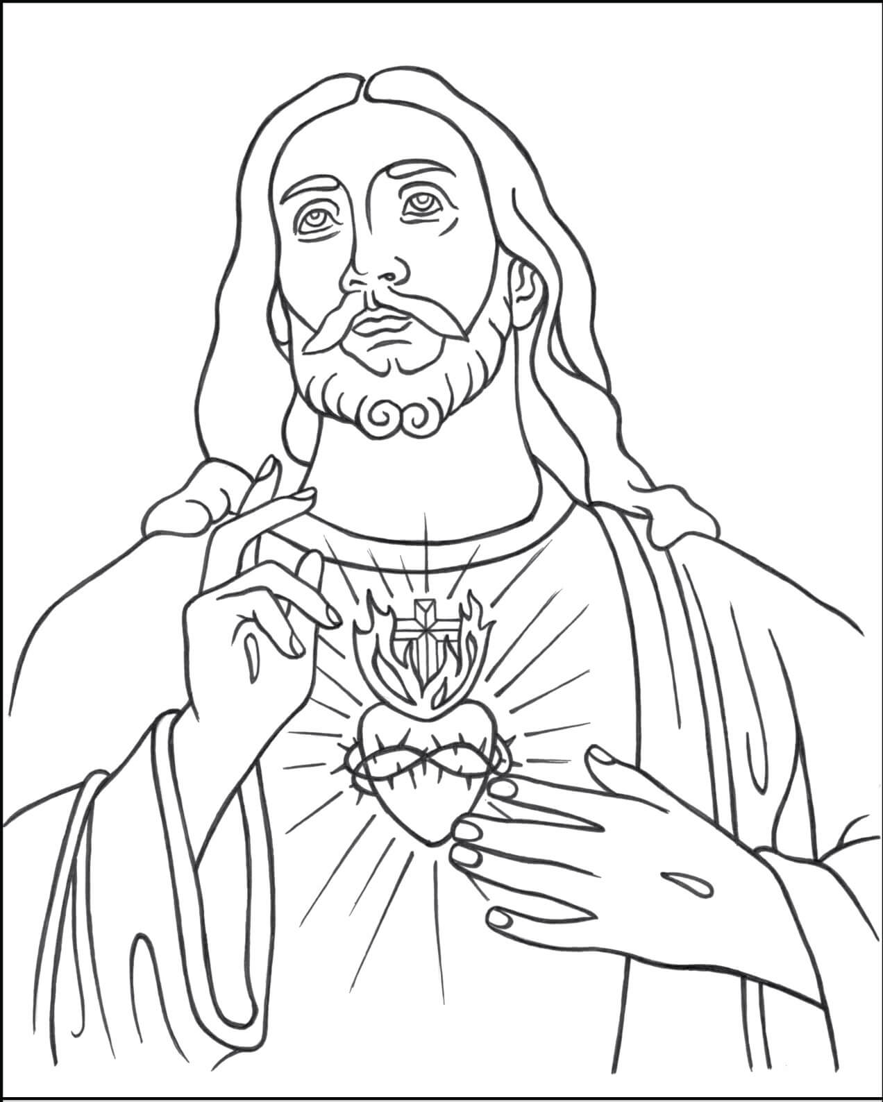 Desenhos de Rosto de Jesus para colorir