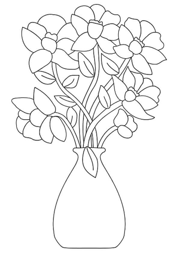 Vaso de Flores Impressionante para colorir