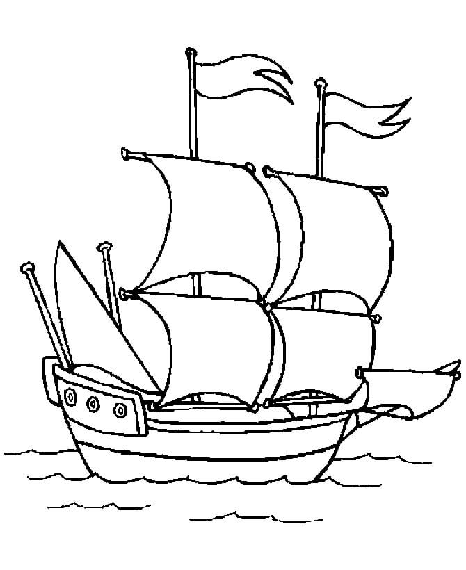 Desenhos de Navio de Desenho para colorir
